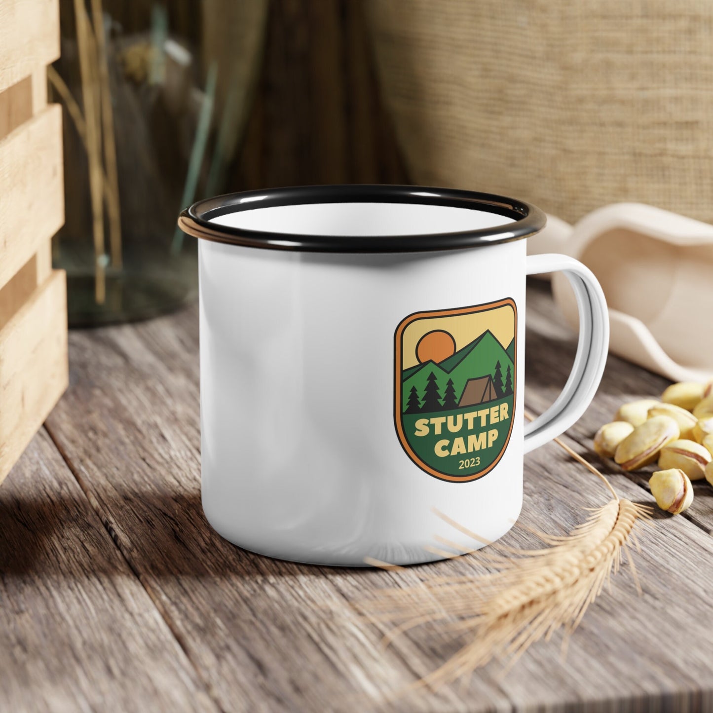 Stutter Adventure Enamel Camp 12 oz Coffee Mug