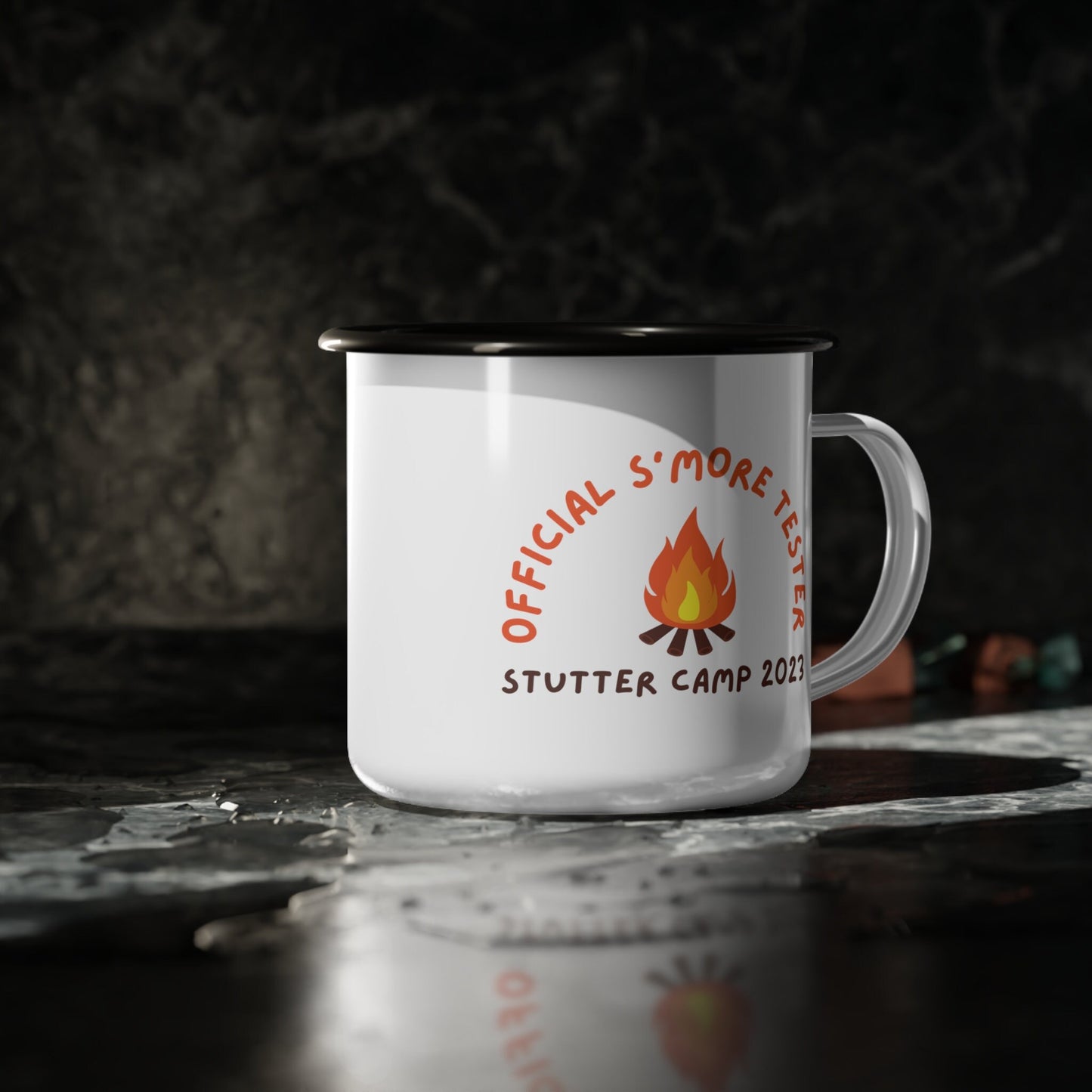 Official S'More Tester Campfire Stuttering Camp Enamel Mug