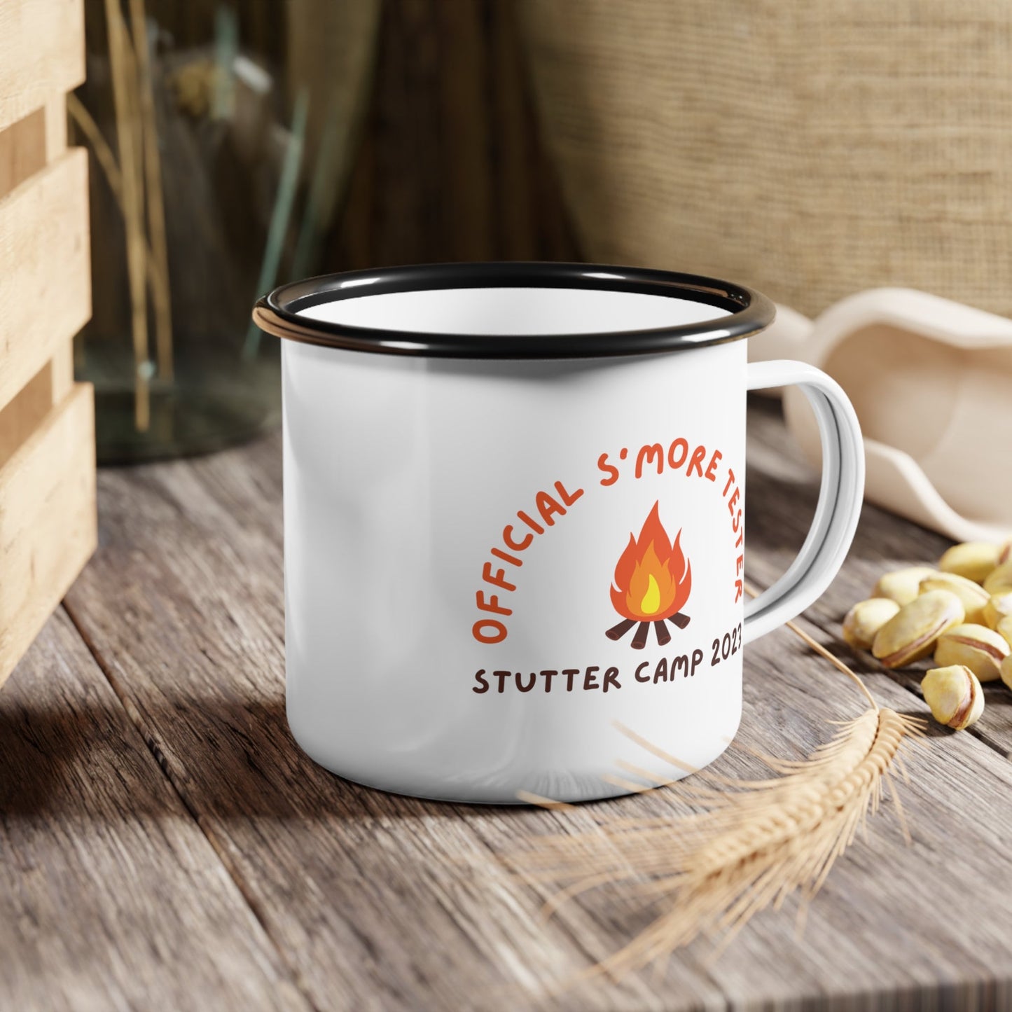 Official S'More Tester Campfire Stuttering Camp Enamel Mug