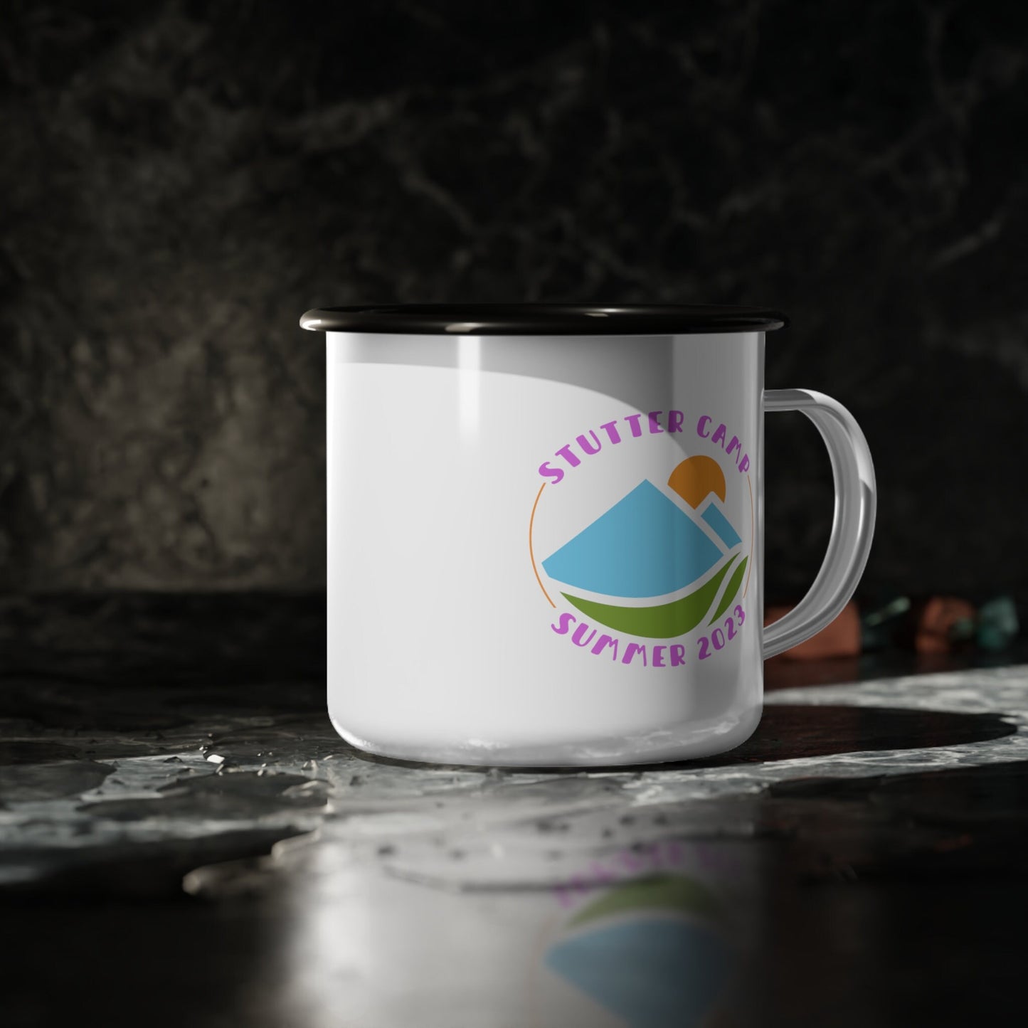 Stutter Camp Summer 2023 Enamel Coffee Mug