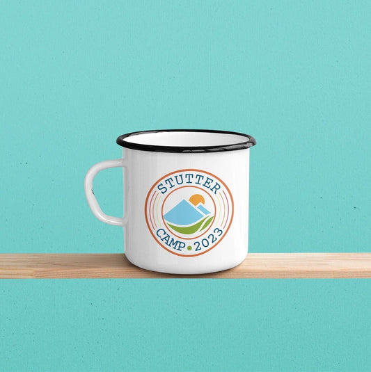 Stutter Camp 2023 Circle Mountains Enamel Mug