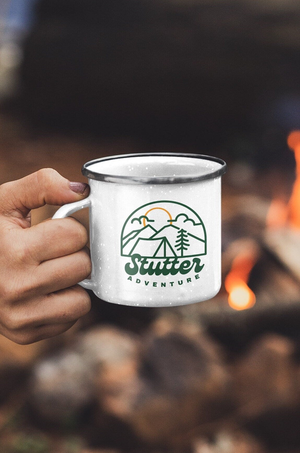 Stutter Adventure Enamel Camp Cup 12 oz