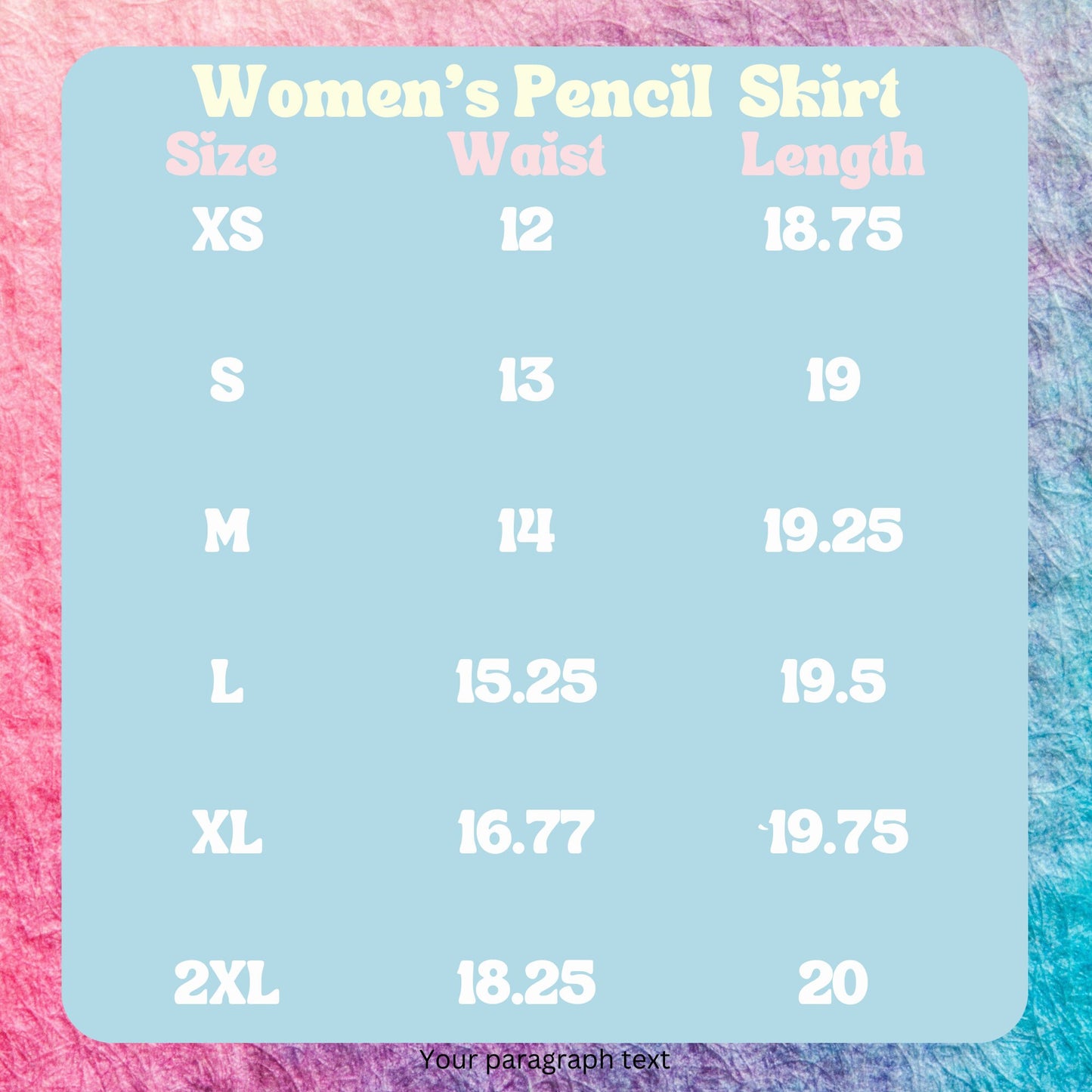 IPA Phonetic Symbols Women's Pencil Skirt