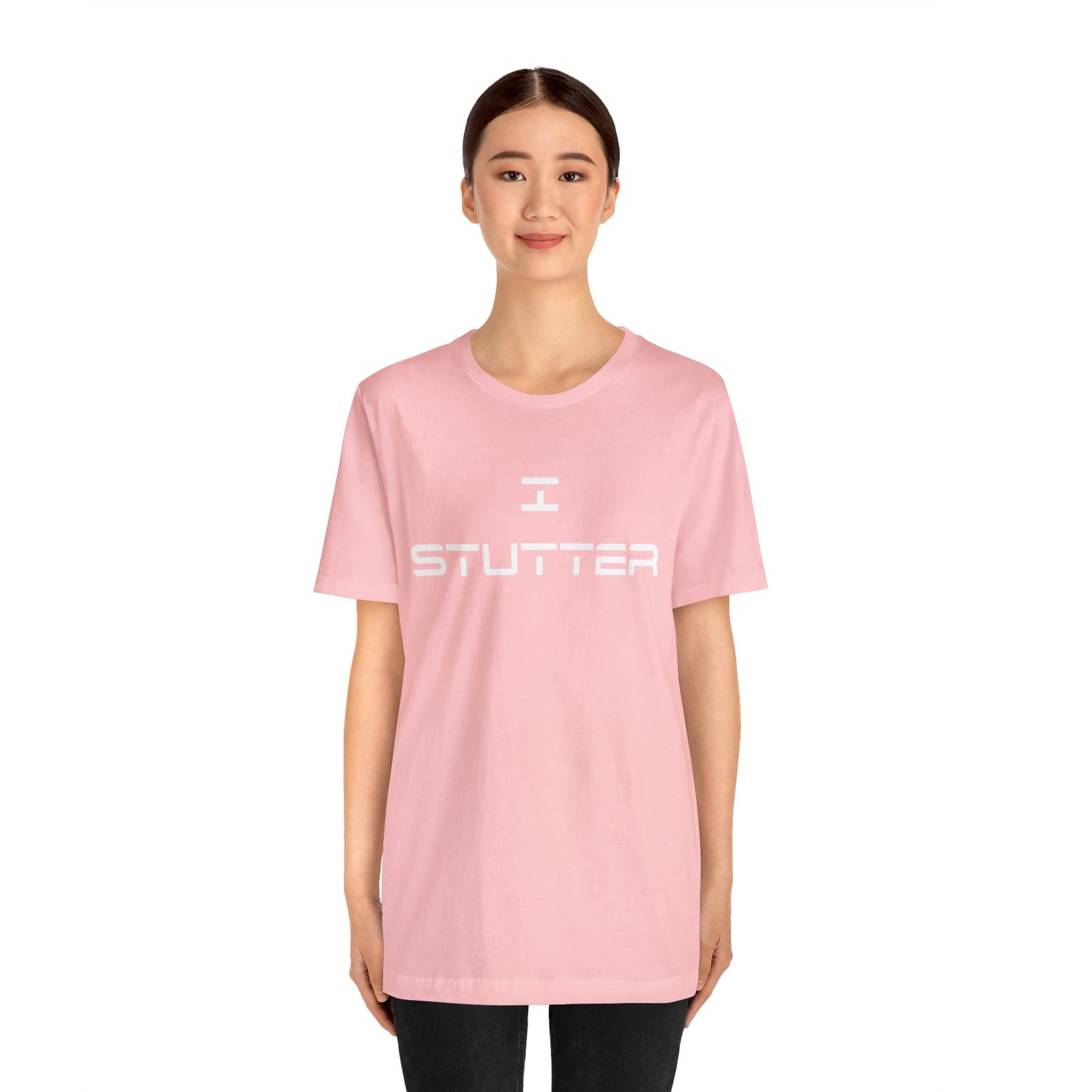 I Stutter Minimalist 90s Text Stuttering Tshirt