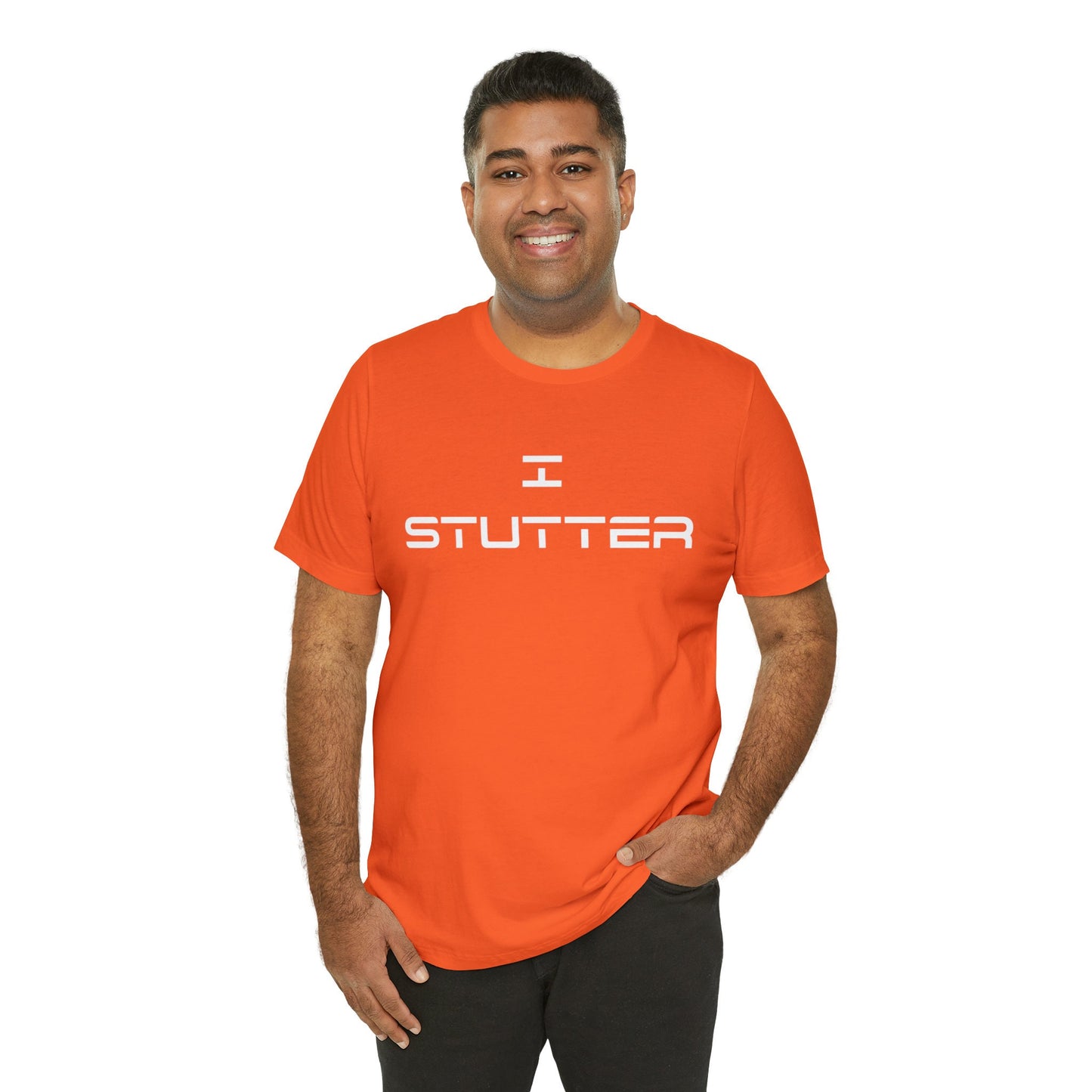 I Stutter Minimalist 90s Text Stuttering Tshirt