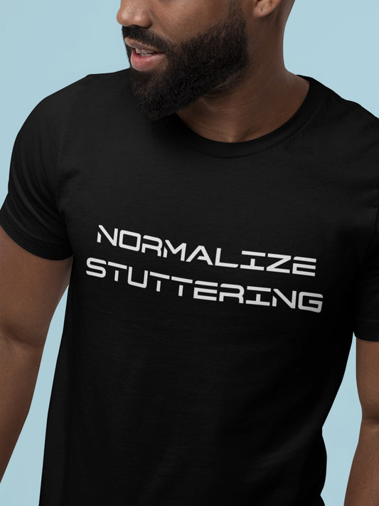 Normalize Stuttering Minimalist 90s Stuttering Tshirt