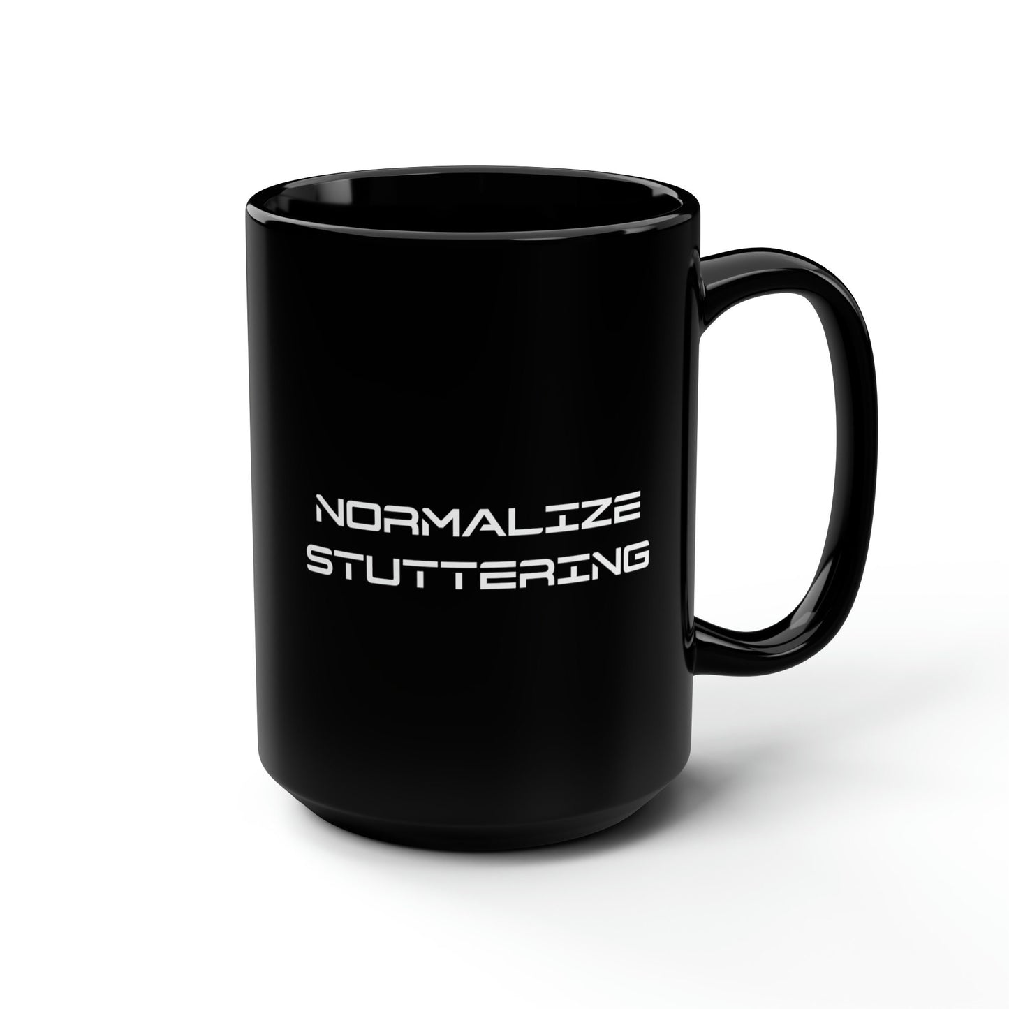 Normalize Stuttering Black 15oz mug