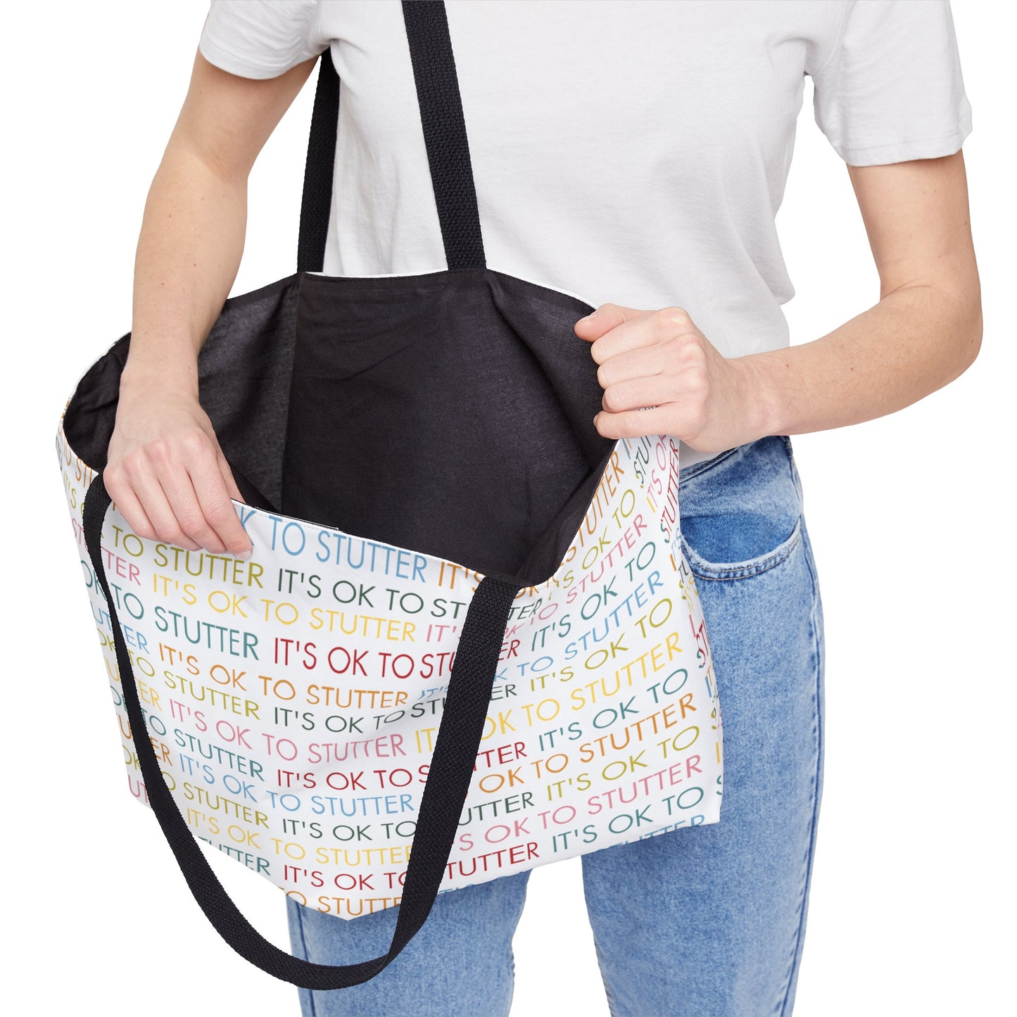 It's OK to Stutter Weekender MCM Colors Tote Bag