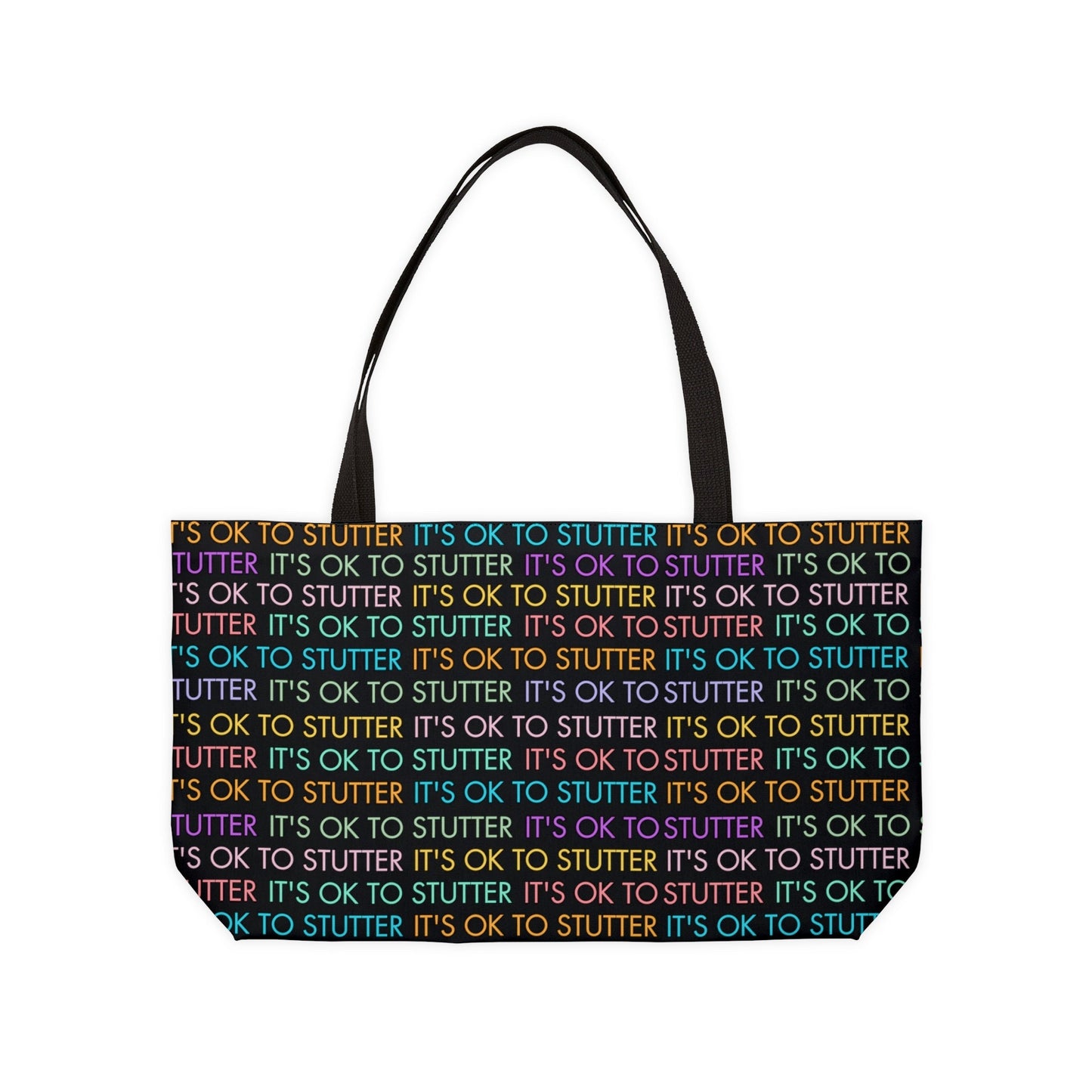It's OK to Stutter Weekender Pastel Tote Bag