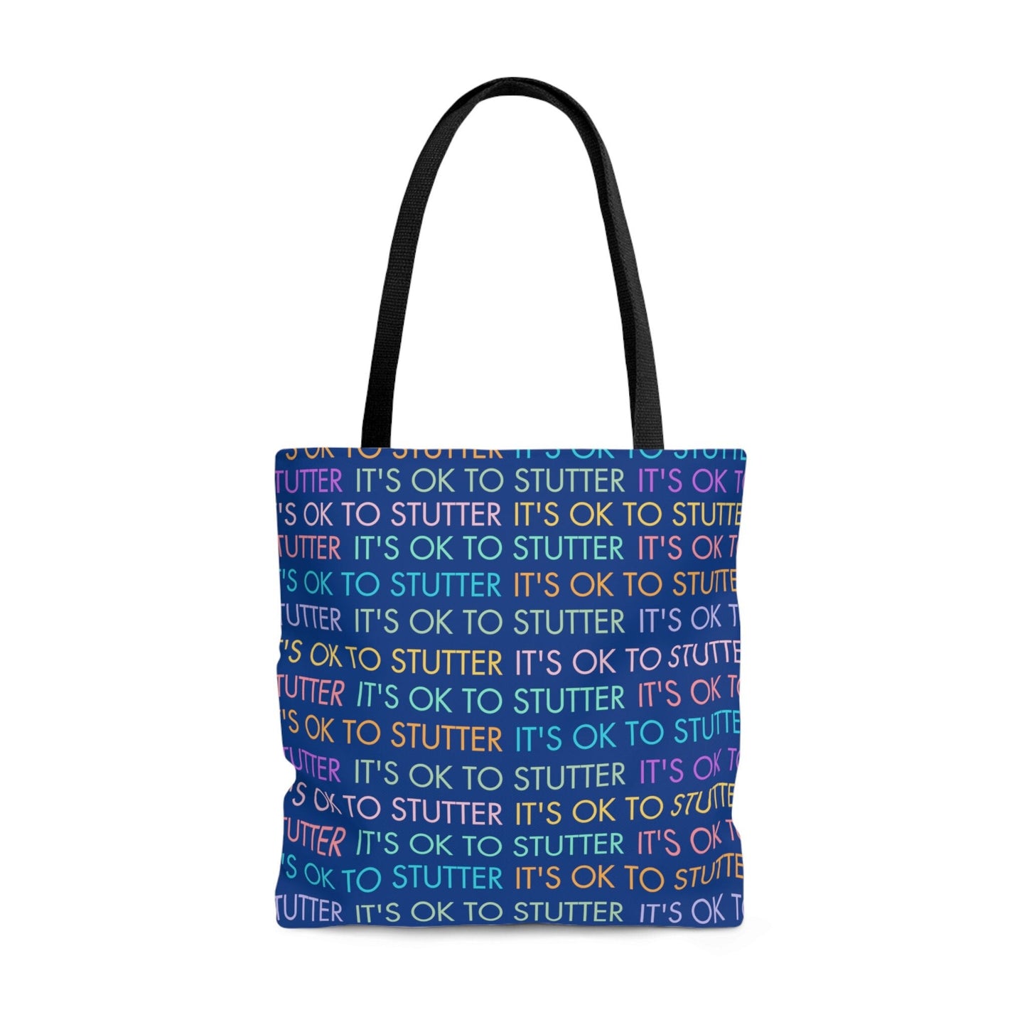 It's OK to Stutter Allover Print Tote Bag (3 size options)