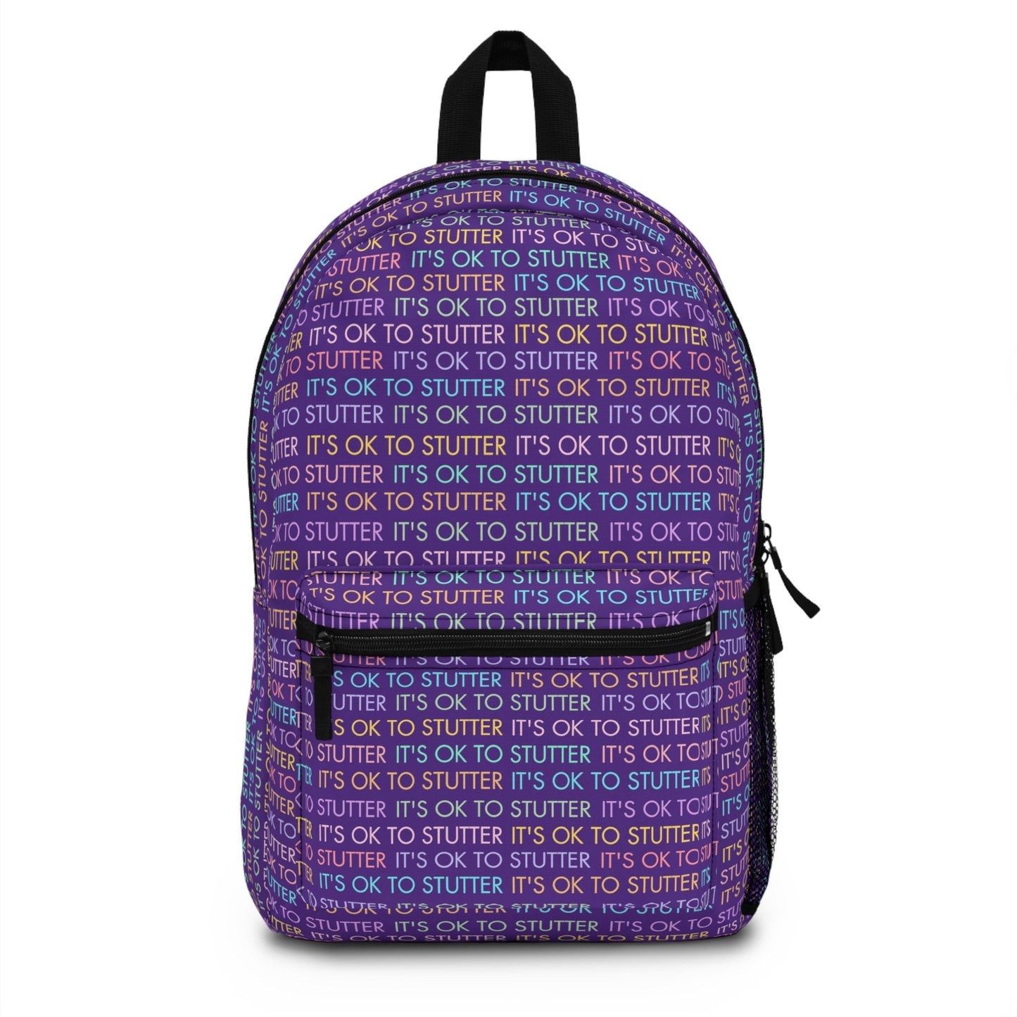 It's OK to Stutter Allover Print Stuttering Backpack