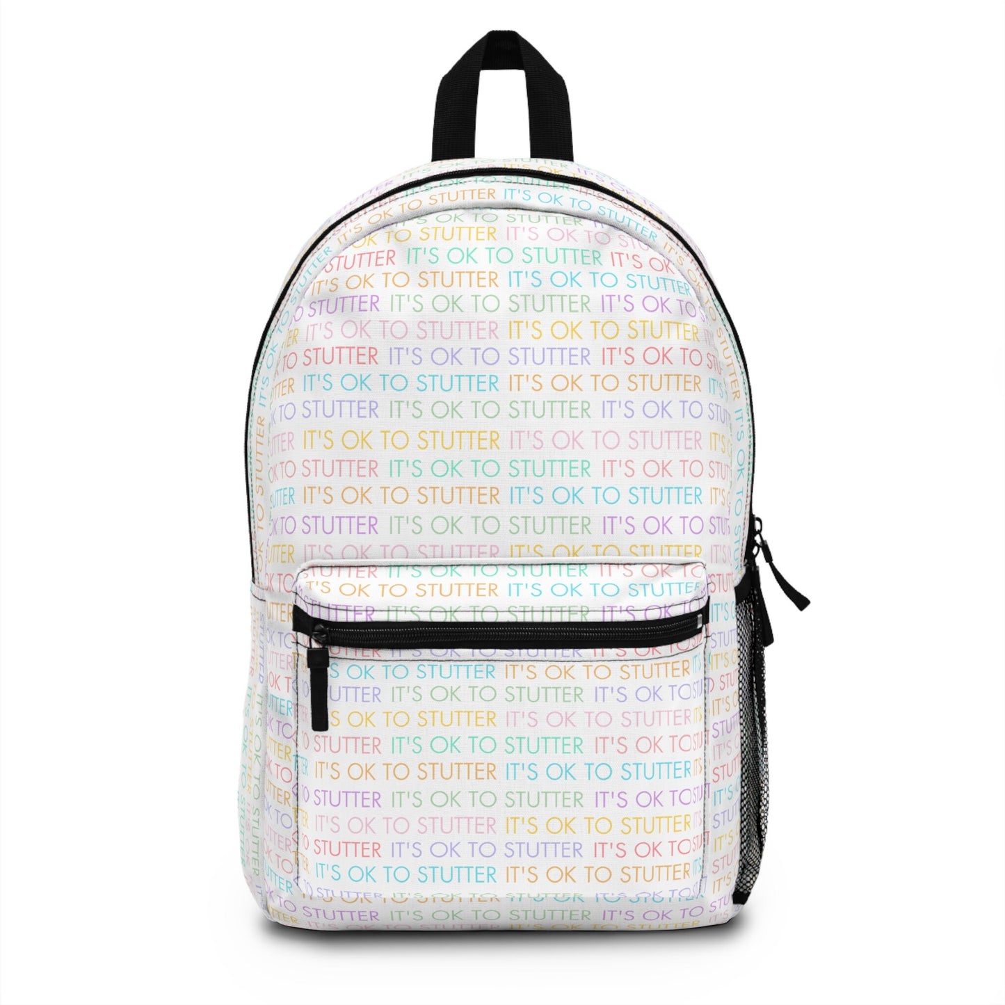 It's OK to Stutter Allover Print Stuttering Backpack