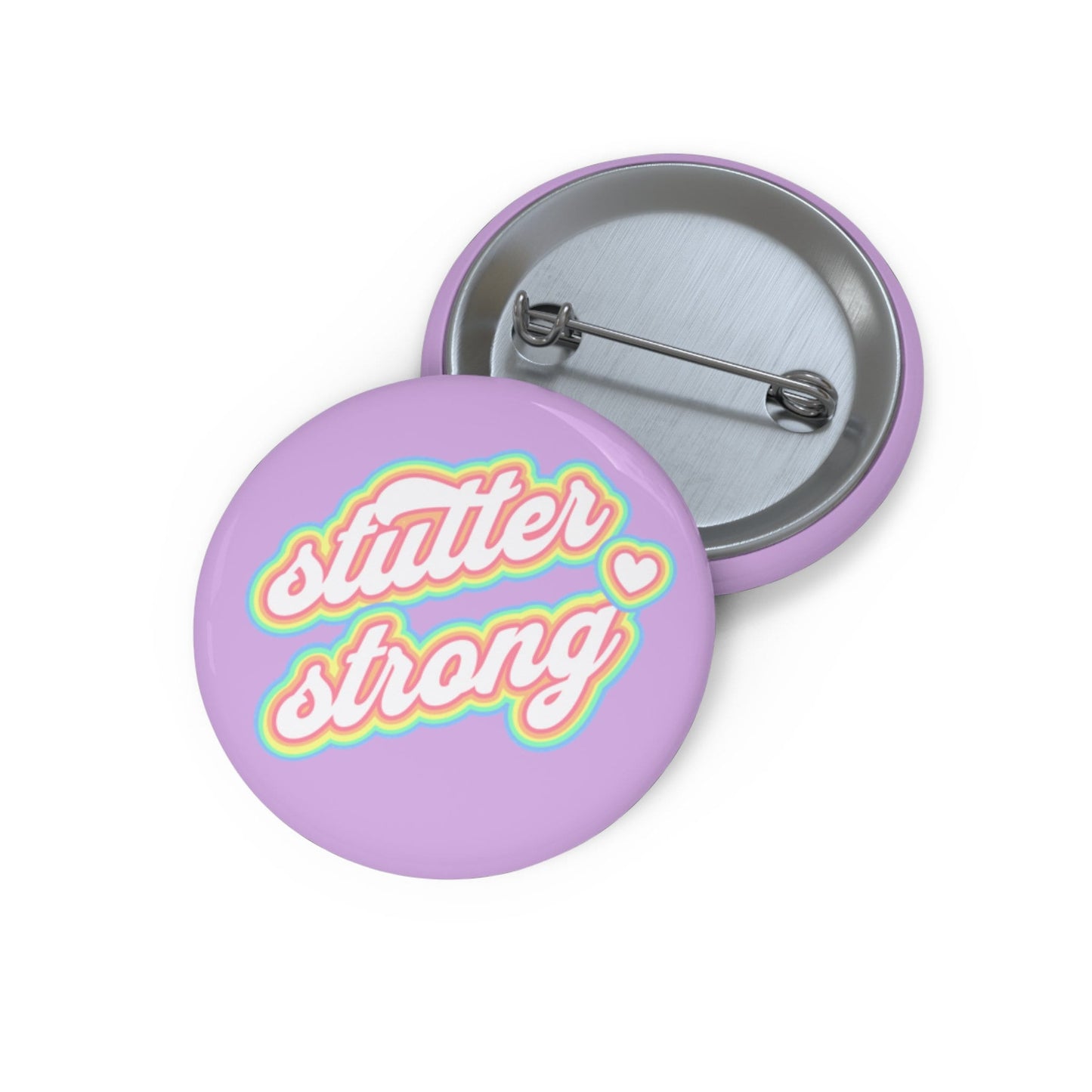 Stutter Strong Retro Pastel Pinback Button 1.25" 2.25" or 3"