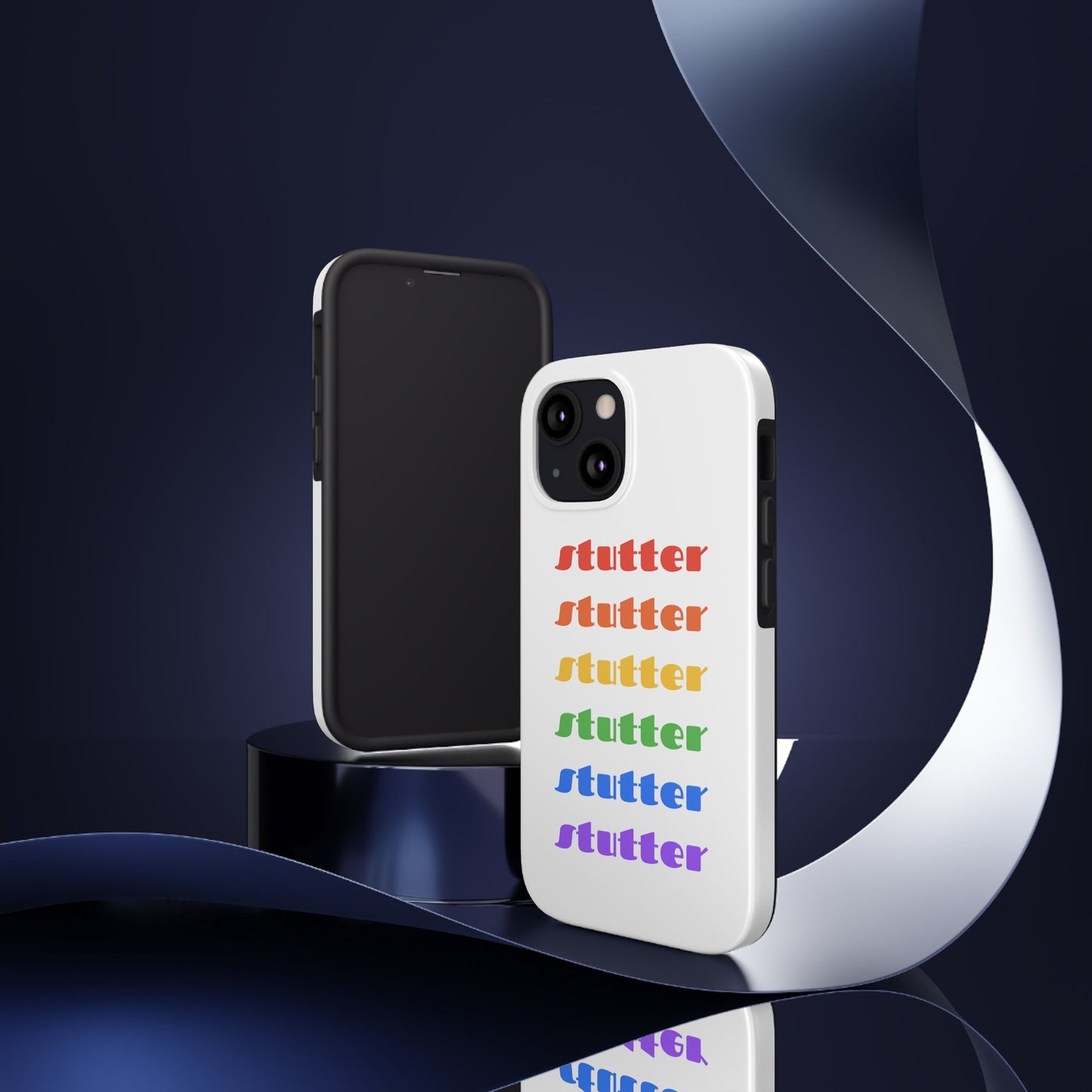 Stutter Pride Rainbow Tough Phone Case